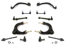 2 Upper & 4 Lower Control Arm Inner & Outer Tie Rod + Stabilizer Links 12pc Kit