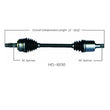 SurTrack HO-8230 Eje CV - Nuevo, delantero izquierdo 05-06 Odyssey D/S Nuevo eje 
