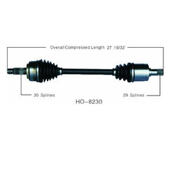 SurTrack HO-8230 Eje CV - Nuevo, delantero izquierdo 05-06 Odyssey D/S Nuevo eje 