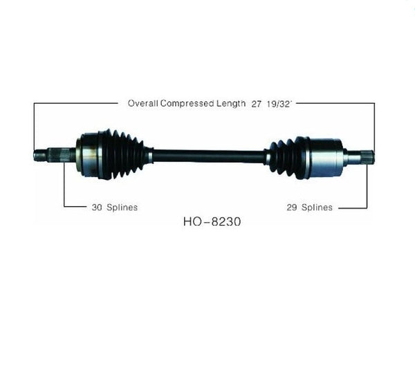 SurTrack HO-8230 Eje CV - Nuevo, delantero izquierdo 05-06 Odyssey D/S Nuevo eje 