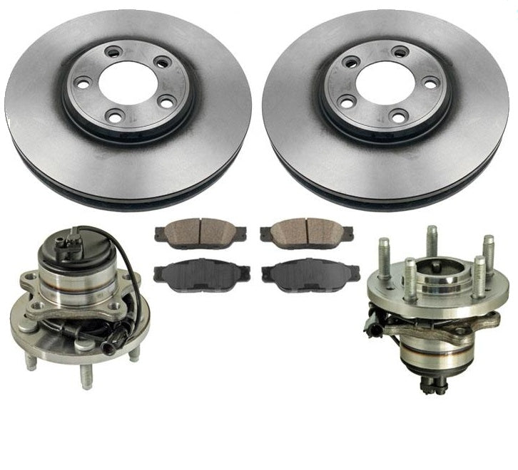Para 02-06 Lincoln LS conjunto de cojinetes de buje delantero sensores ABS almohadillas de rotores de disco