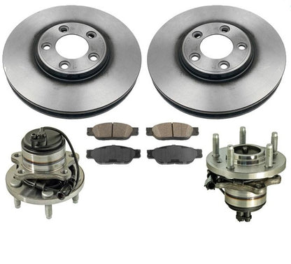 Para 02-06 Lincoln LS conjunto de cojinetes de buje delantero sensores ABS almohadillas de rotores de disco