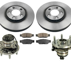Para 02-06 Lincoln LS conjunto de cojinetes de buje delantero sensores ABS almohadillas de rotores de disco