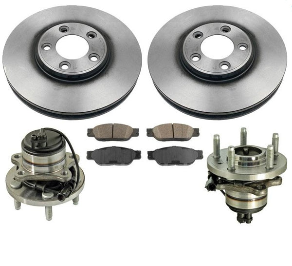 Para 02-06 Lincoln LS conjunto de cojinetes de buje delantero sensores ABS almohadillas de rotores de disco
