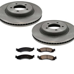 Fits For 06-2010 Explorer Mountaineer 2 Front Brake Rotors & Ceramic Front Pads