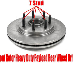 Nuevo Rotor delantero de 7 pernos, tracción trasera de carga útil resistente para Ford F-150 04-08