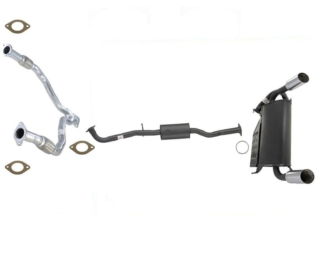 Para sistema de silenciador de escape completo Infiniti FX35 2003-2004 con juntas y puntas cromadas