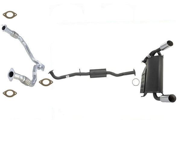 For 2003-2004 Infiniti FX35 Full Exhaust Muffler System W/ Gaskets & Chrome Tips