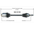 CV Axle Shaft-New Front 06-11 Mazda 3 Passengers Side W Manual Transmission