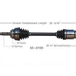 Front Right P/S FWD New CV Drive Axle Shaft Complete Fits Endeavor 04-08!!!