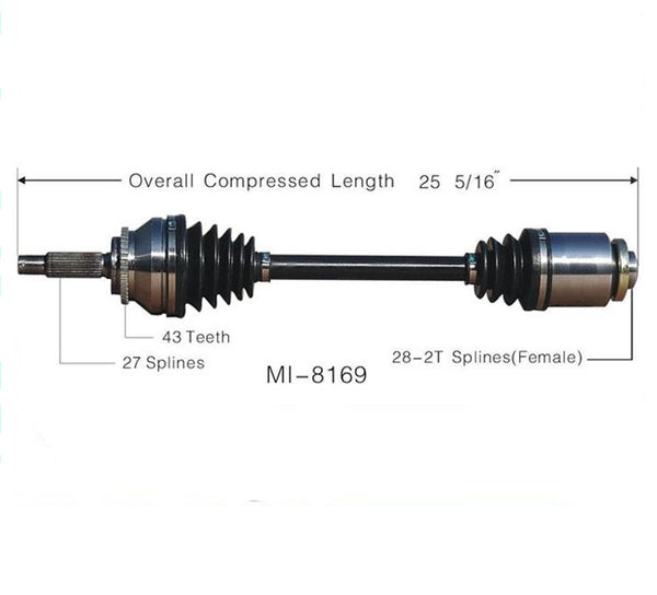 Front Right P/S FWD New CV Drive Axle Shaft Complete Fits Endeavor 04-08!!!
