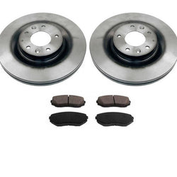 (2) Rotores de freno delanteros y pastillas de cerámica 100% nuevos para Mazda CX-9 07-15