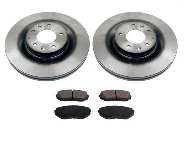 (2) Rotores de freno delanteros y pastillas de cerámica 100% nuevos para Mazda CX-9 07-15