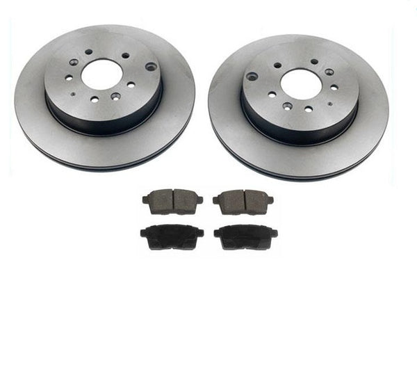 (2) Rear Brake Rotors & Ceramic Pads 100% All New for Mazda CX-9 07-15