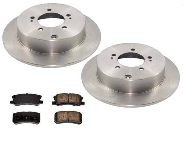 Rear Rotors & Ceramic Pads for Mitsubishi Outlander 07-08 Lancer Ralliart 09-13