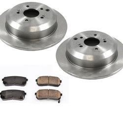 Kit de 3 rotores de disco de freno trasero y pastillas de cerámica para Hyundai Veracruz 2007-2012