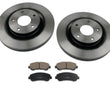 New Front Brake Rotors & Ceramic Brake Pads for Nissan Rogue 2008-2013