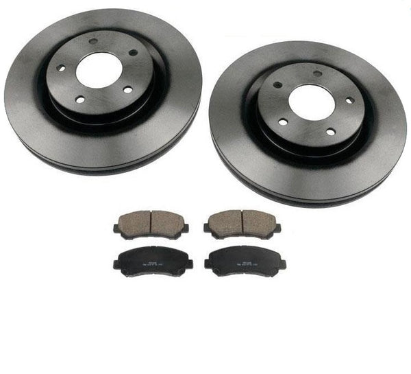 New Front Brake Rotors & Ceramic Brake Pads for Nissan Rogue 2008-2013