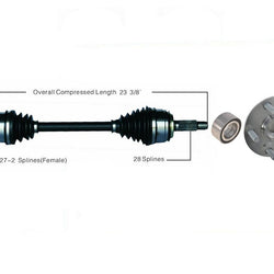 2006-2010 Honda Civic SI 2.0L M/T P/S CV Shaft Axle Complete Assembly New