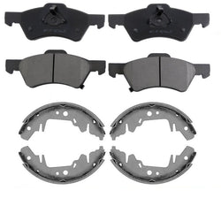 Town & Country 01-05 Caravan 01-07 Front Ceramic Pads & Rear Organic Brake Shoes