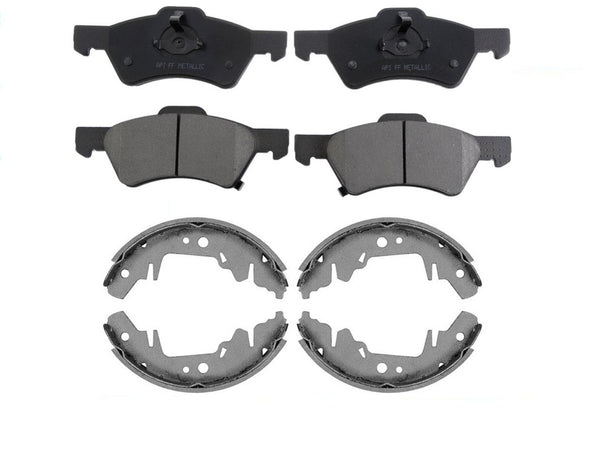 Town & Country 01-05 Caravan 01-07 Front Ceramic Pads & Rear Organic Brake Shoes