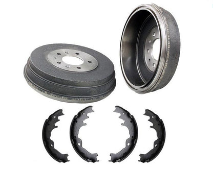 for 89-94 Mazda MPV 2 Wheel Drive (2) Rear Brake Drums and Brake Shoes 3pc