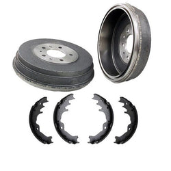 for 89-94 Mazda MPV 2 Wheel Drive (2) Rear Brake Drums and New Brake Shoes 3pc