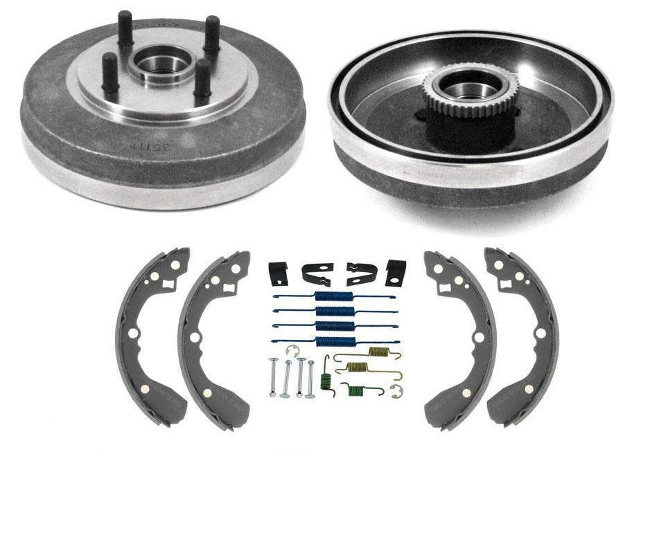 Rear Brake Drums and Shoes Springs with 4 Wheel ABS for Kia Rio 03-05