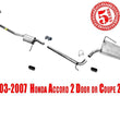 Fits Honda Accord 2 Door Coupe 2.4L 03-05 Rear Ext Pipe Resonator & Rear Muffler