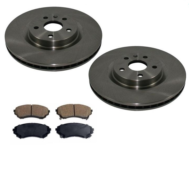 Rotor de freno de disco delantero y pastillas de cerámica para GM 345MM 13,4 pulgadas J55 Código de freno