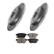 (2) Rear Disc Brake Rotor & Ceramic Brake Pads Fits 09-10 Vibe 09-13 Matrix