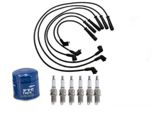 Ignition Spark Plug Wires + Plugs & Oil Filter for Mazda MPV Van 3.0L 1996-1998