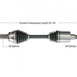 Hummer H3 06-10 H3T 10 Frt Conjunto de medio eje Cv izquierdo o derecho REF# GM-8240