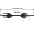 Eje CV delantero del lado del conductor para Chevy Saturn Buick Pontiac.