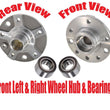 2 100% New Front Hub & Bearing Kits for 2001-2005 Saturn LS300 New