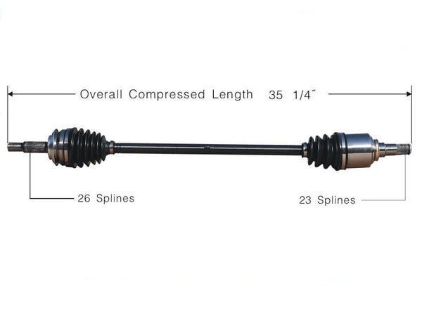 Fits 2006-2015 Toyota Yaris Passenger Side Complete CV Drive Axle Shaft New