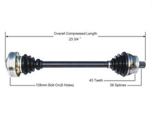 02-04 Audi A4 Quattro 3.0L M/T D/S CV Drive Axle Shaft