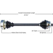 02-04 Audi A4 Quattro 3.0L M/T D/S CV Drive Axle Shaft