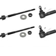 Fits 2003-2006 Toyota MATRIX All Wheel Drive Inner & Outer Tie Rod Ends 4pc
