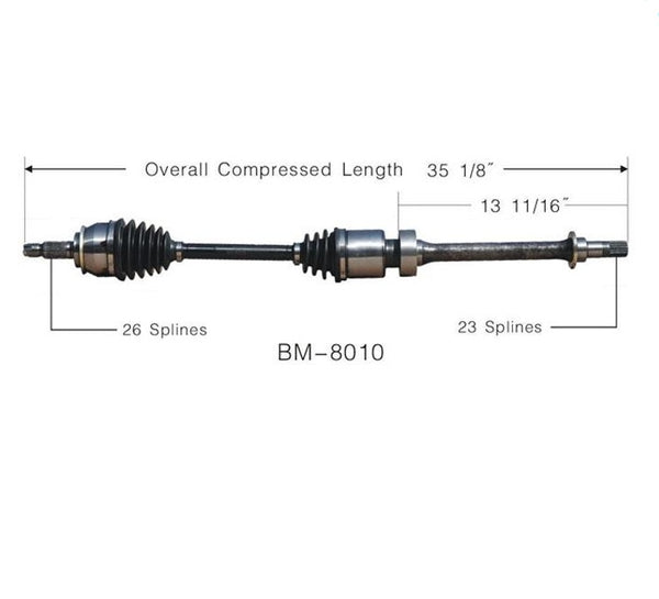 Front Passengers Axle Automatic Transmission Mini Cooper 1.6L SOHC 2002-2010
