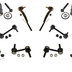 (4) Ball Joints Tie Rods Sway Bar Links For GMC Envoy Chevy Trailblazer 02-03