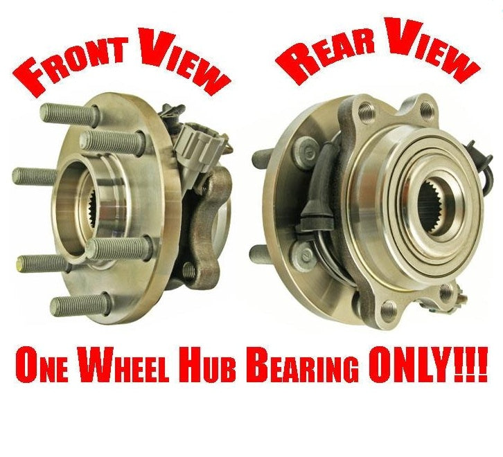 (1) Front 4x4 Models Axle Bearing Hub Assembly Fits 05-12 Pathfinder No Armada
