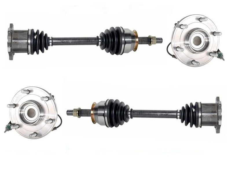 Ejes CV delanteros izquierdo y derecho y conjunto de cubo de rueda para Nissan Armada 2005-2007