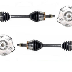 Ejes CV delanteros izquierdo y derecho y conjunto de cubo de rueda para Nissan Armada 2005-2007