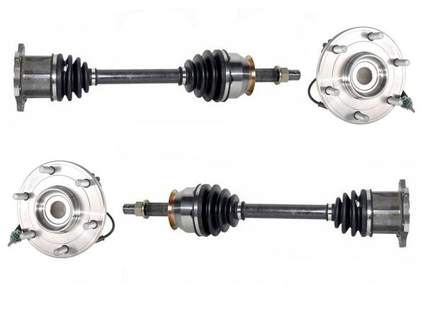 Ejes CV delanteros izquierdo y derecho y conjunto de cubo de rueda para Nissan Armada 2005-2007