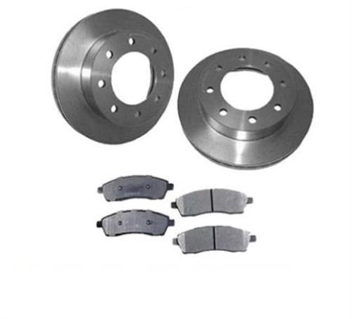 Fits 99-04 F350 W Single Rear Wheel Super Duty Rear Rotors & Ceramic Brake Pad