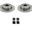 Rotores de freno trasero y (1) pastillas de pasador Mercedes 96-02 E320 Base Sedan Tracción trasera