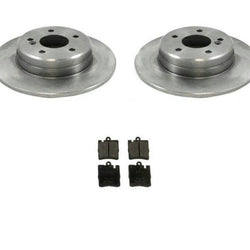 Rotores de freno trasero y (1) pastillas de pasador Mercedes 96-02 E320 Base Sedan Tracción trasera