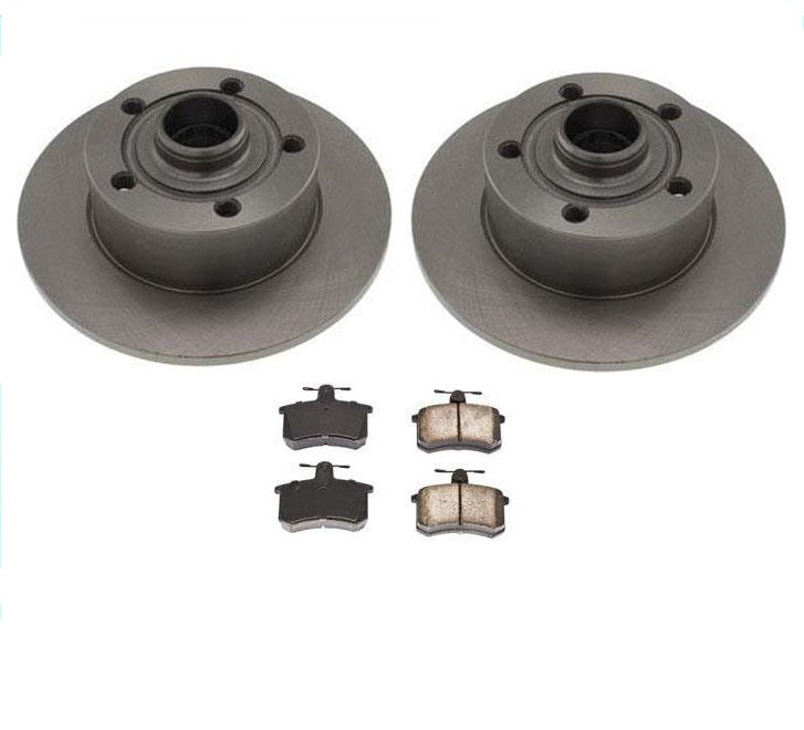 Fits 1996-1997 Audi A4 Front Wheel Drive Rear Disc Rotors & Ceramic Brake Pads