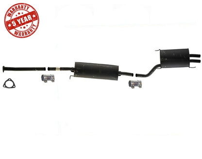 01-02 Acura MDX 3.5L Sistema de escape Silenciadores y tubo de cola 3 piezas (2) Silenciadores y tubo